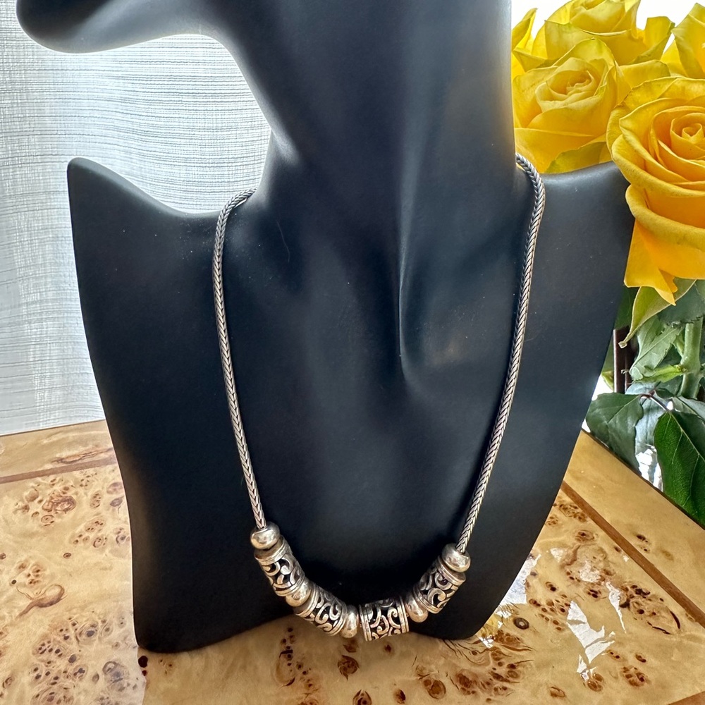 Brighton Contempo Scrolled sliding Bead Heavy Serpentine Necklace